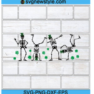 St Patrick's day svg, Dancing skeleton st patricks svg, Lucky Vibes Svg, Shamrock Svg, Png, Dxf, Eps