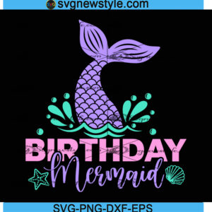 Mermaid Birthday SVG