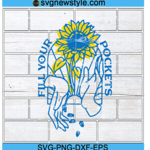 Fill Your Pockets Ukraine Fundraiser Svg, Png, Dxf, Eps Digital Download