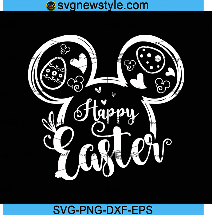 Mouse Happy Easter Svg, Easter Svg, Easter Bunny Svg, Easter Egg Svg ...