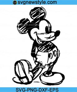 Mickey Sketch Disney Svg, Mickey Ears Svg, Toddler Birthday Svg, Disney Svg, Png, Dxf, Eps