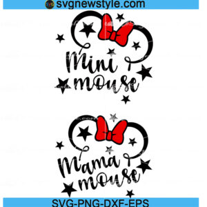 Mama mouse mini mouse svg