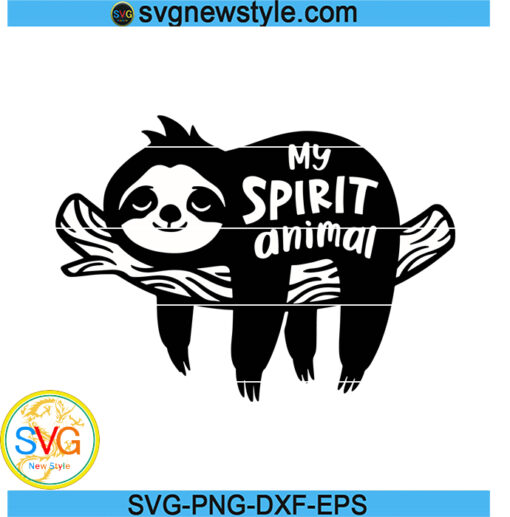 My sprit Animal Svg, Sloth Svg, Wild Animal Svg, Sloth Lover Sweat Svg, Png, Dxf, Eps