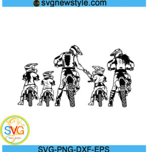 Family Motocross Svg