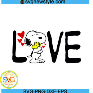 Love Snoopy SVG
