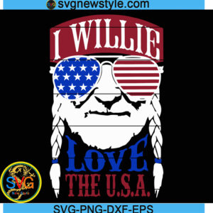 I Willie Love The USA Flag SVG