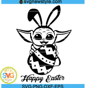 Baby Yoda Easter Svg