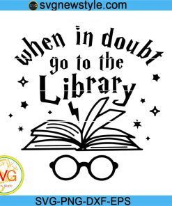 When Doubt go to Library Silhouette SVG, Disney SVG, Disneyland svg, Disney Vocation Svg, Png, Dxf, Eps