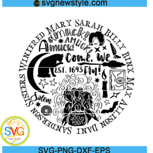 Hocus Pocus Sanderson Sisters svg