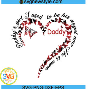 Daddy's Girl svg, Angel Daddy Svg, Png, Dxf, Eps Digital Download