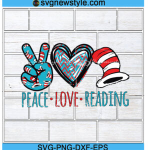 Peace Love Dr seuss svg