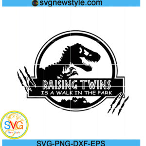 Jurassic park svg, Raising Twins svg, Png, Dxf, Eps Digital Download