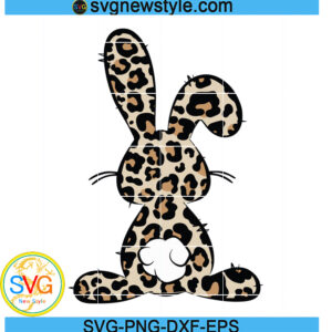 Leopard Easter bunny svg