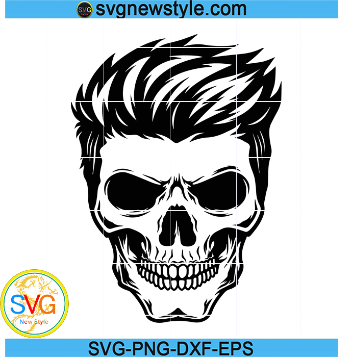 Skull svg, Rockabilly Skull Svg, Human Skull Svg, Png, Dxf, Digital Download 1 Skull svg