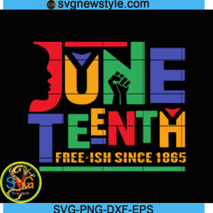Juneteenth Free-Ish Since 1865 Freedom Day Svg