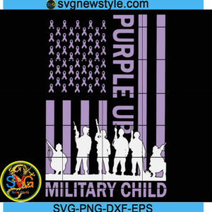 Purple Up Military Child Svg, Military Soldier Svg, Png, Dxf, Digital Download