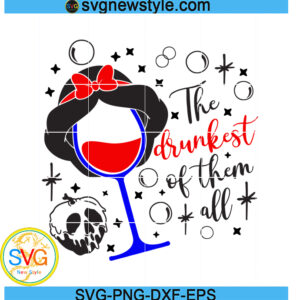Snow White Wine Glass Svg