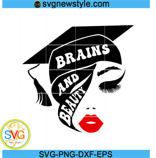 Brains And Beauty, College Graduate SVG, Proud Senior SVG, Senior Svg, Png, Dxf, Eps