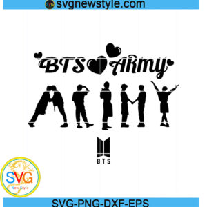 BTS Poses Army Love svg