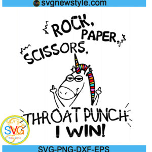Rock Paper Scissors Throat Punch i win svg