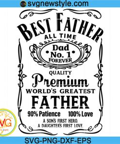 Best Father All Time Dad No. 1 svg , Dad svg, Father's Day Svg, Day of father Svg, Png, Dxf, Eps