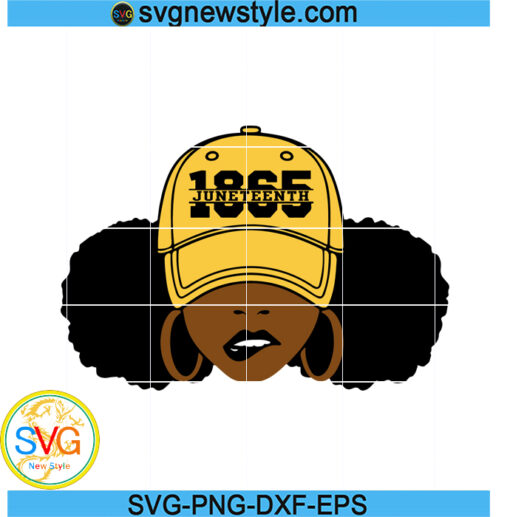 Juneteenth Black Girl Bun 1865 Svg, Juneteenth 19, Freedom Day, Black Pride Svg, Png, Dxf, Eps