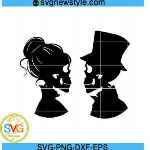 Victorian Skeleton Couple Svg, Skull Couple Svg, Png, Dxf, Digital Download