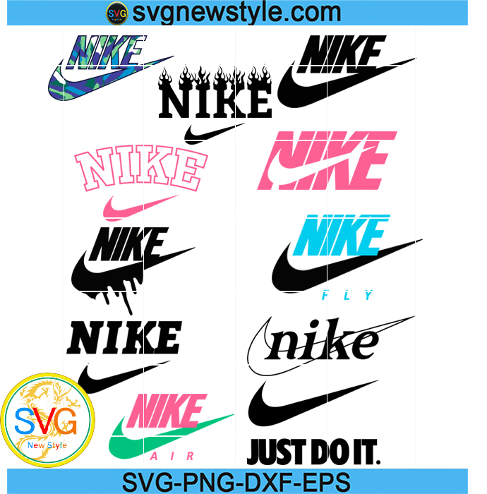 Nike Logo Svg Bundle, Sports Brand Logo SVG, Sport Svg, NIKE Svg, Logo ...