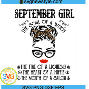 September Girl The Soul Of A Witch Svg