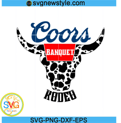 Coors Rodeo Banquet svg, beer svg, cow Svg, Png, Dxf, Eps