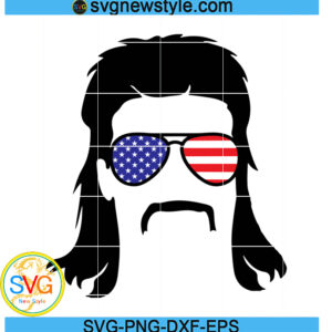 American Mullet Sunglasses Svg, Murica Classic Svg, Png, Dxf, Eps Cricut File