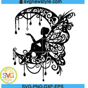 Moon Fairy Svg
