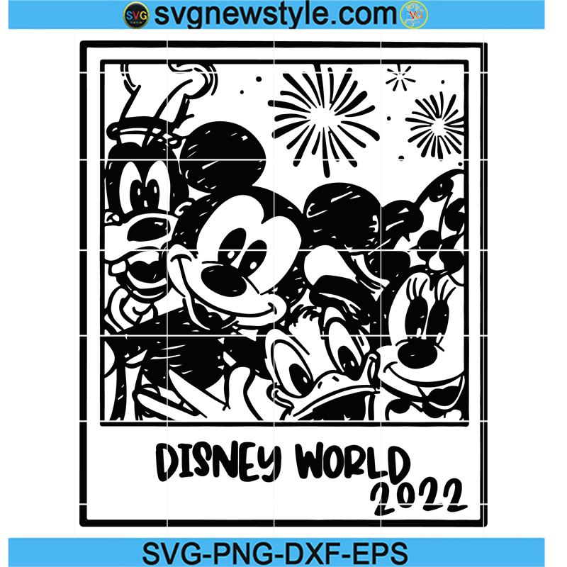 Mickey and Gang Polaroid Svg, Mickey and Friends Svg, Png, Dxf, Eps 1 Mickey and Gang Polaroid Svg