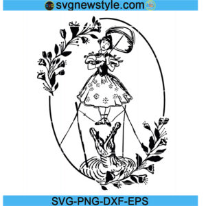 Lady on tightrope haunted mansion svg
