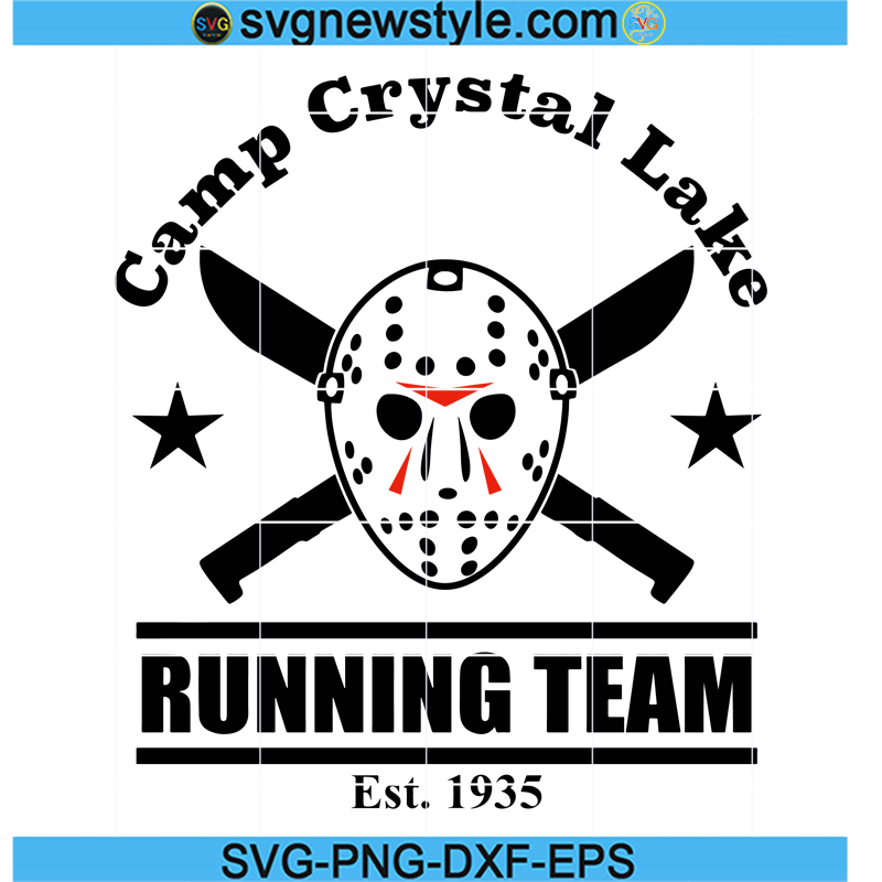 Camp Crystal Lake Running Team Svg, Friday The 13th Svg, Horror Svg ...