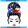 Puerto Rico Svg, Messy Bun svg, PNG EPS DXF Cricut File Silhouette Art 2 Puerto Rico Svg