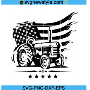 USA Farm Tractor Svg