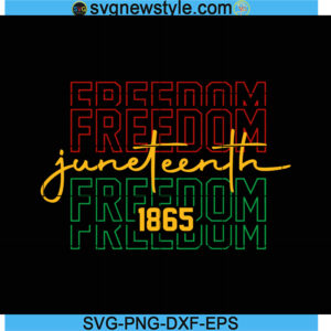 Freedom Juneteenth 1865 Svg