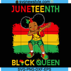 Juneteenth Black Queen Dabbing girl svg, Png, Dxf, Eps Cricut File Silhouette Art