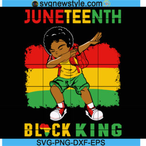 Juneteenth Black King Dabbing Boy svg, Png, Dxf, Cricut File Silhouette Art