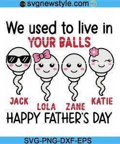 Funny Fathers Day Svg, Dad Quotes Svg, Gifts For Dad, We Use To Live In Your Balls svg