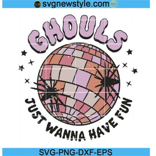 Halloween Png, Disco Ball Ghouls Svg, Ghouls Svg, Ghouls just wanna ...