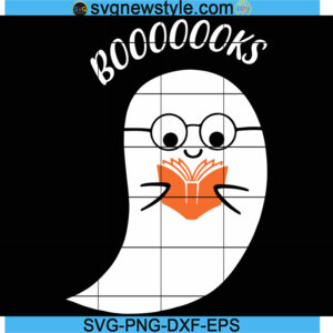 Ghost Books Svg Silhouette