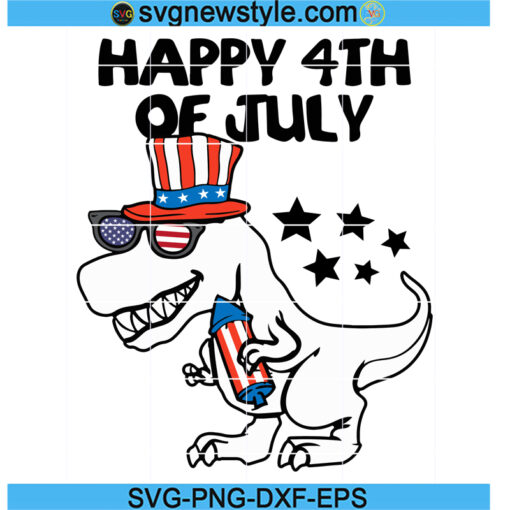 Happy 4th of July Dinosaur