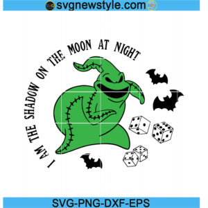 Oogie Boogie shadow on the moon Svg