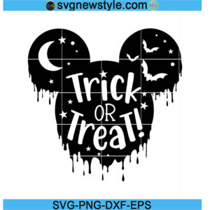 Halloween Mouse Ears Head Svg