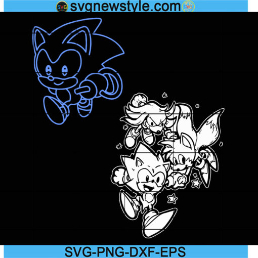 fan art Sonic Svg, Sonic Svg, Sonic Standing Svg, Cartoon Svg, Sonic Logo Svg