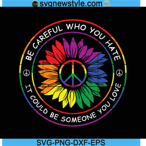 Sunflower LGBTQ Svg, Gay Pride Svg, Sunflower Peace Lgbtq Svg, LGBTQ Pride Svg, Png, Dxf, Eps