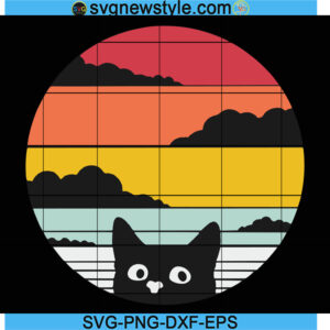 Cat Retro Funny Svg