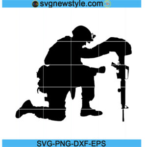 Soldier kneeling svg